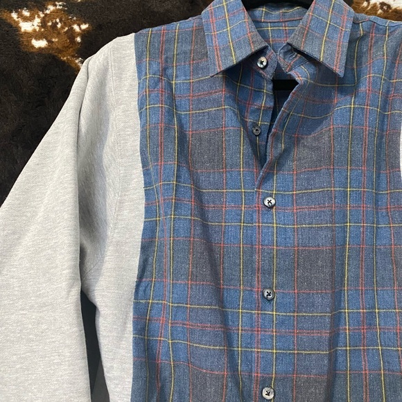 Plaid Shirt & Sweater Rework - Picture 2 of 4